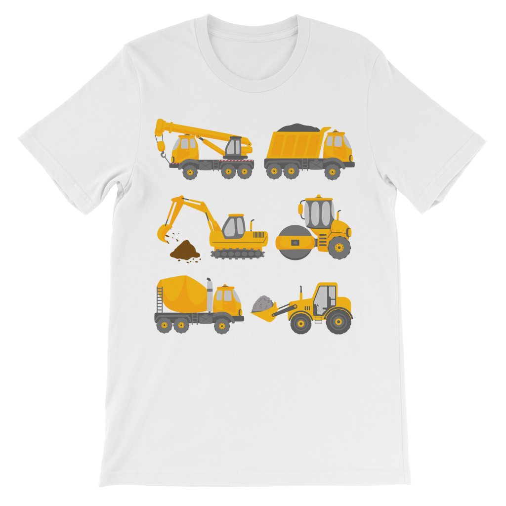 Kids Diggers & Construction Vehicles T-Shirt (3-11 yrs)