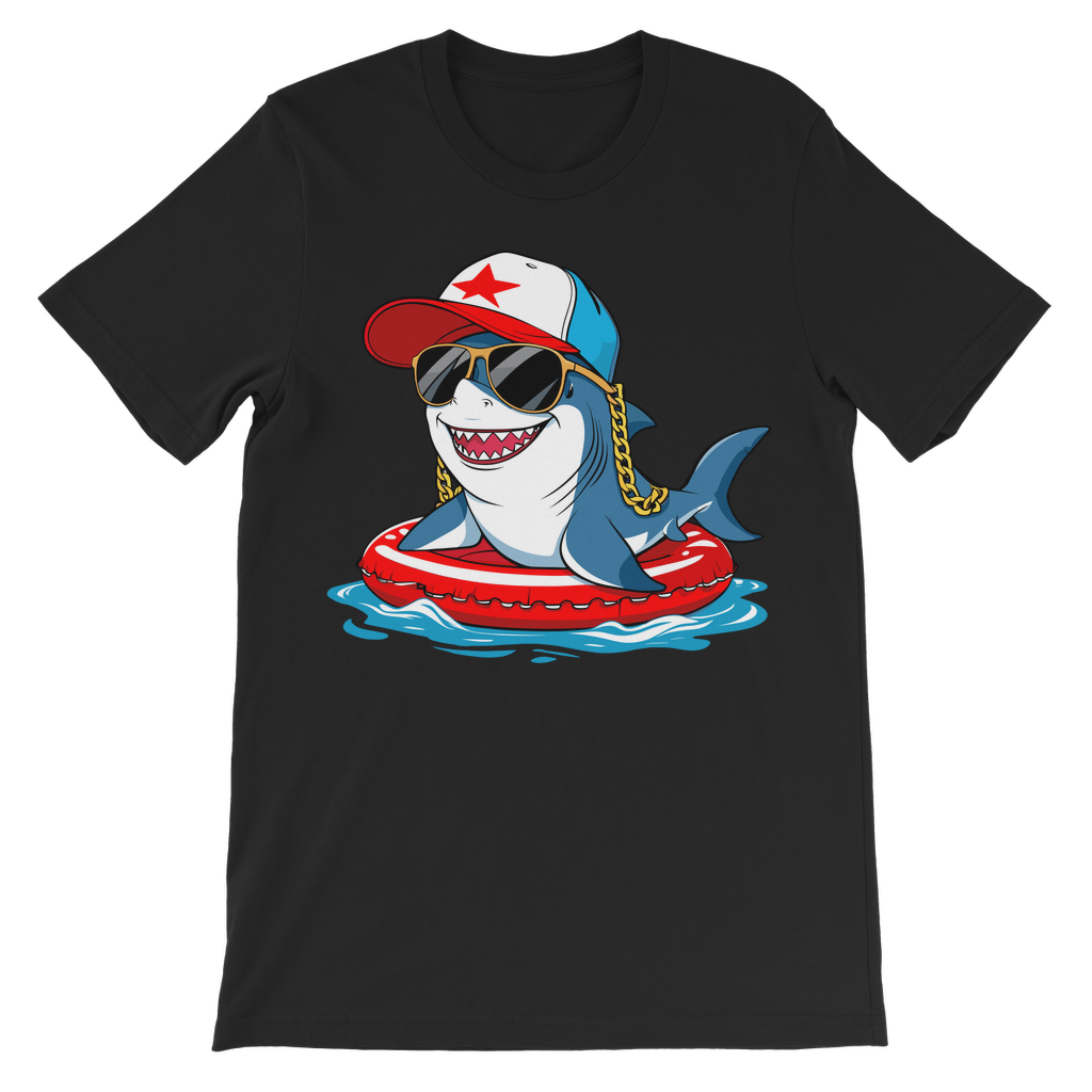 Cool Shark Kids T-Shirt – Fun Summer Graphic Tee for Boys (Ages 5-13)