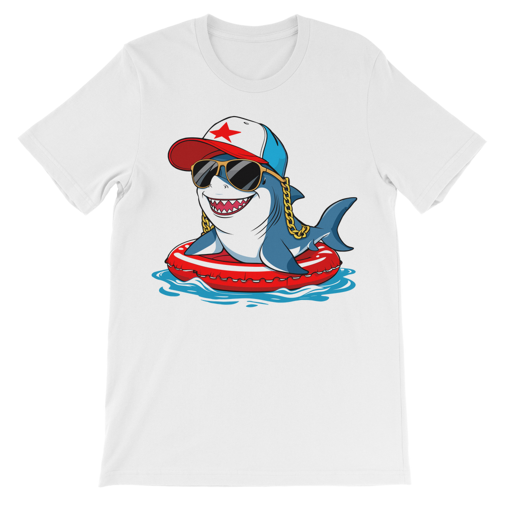 Cool Shark Kids T-Shirt – Fun Summer Graphic Tee for Boys (Ages 5-13)