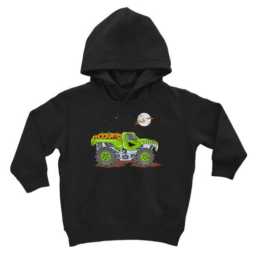 Kids Personalised Halloween Monster Truck Hoodie | 3 - 13 years