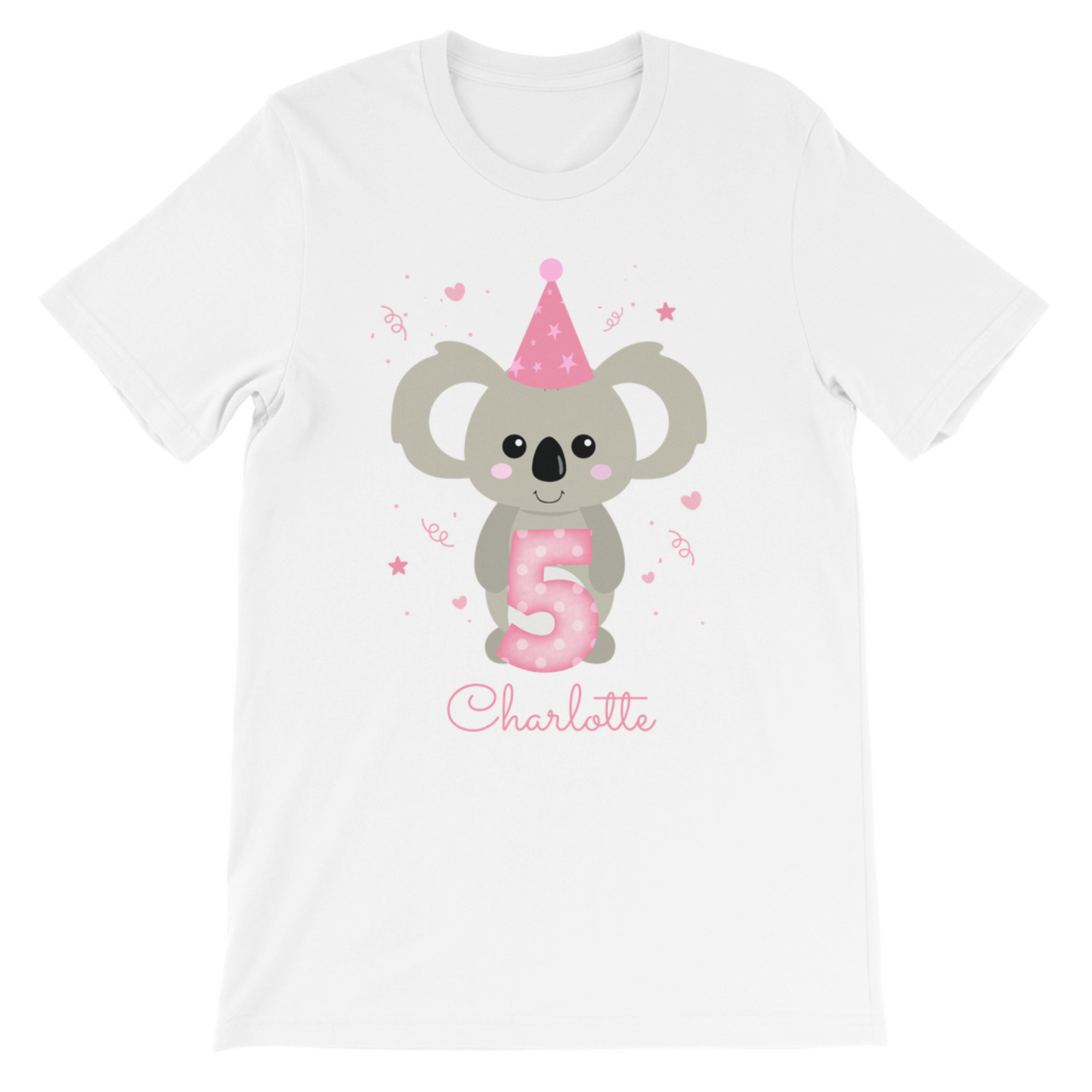 Girls Personalised Birthday Koala T-shirt | 3 - 8 years