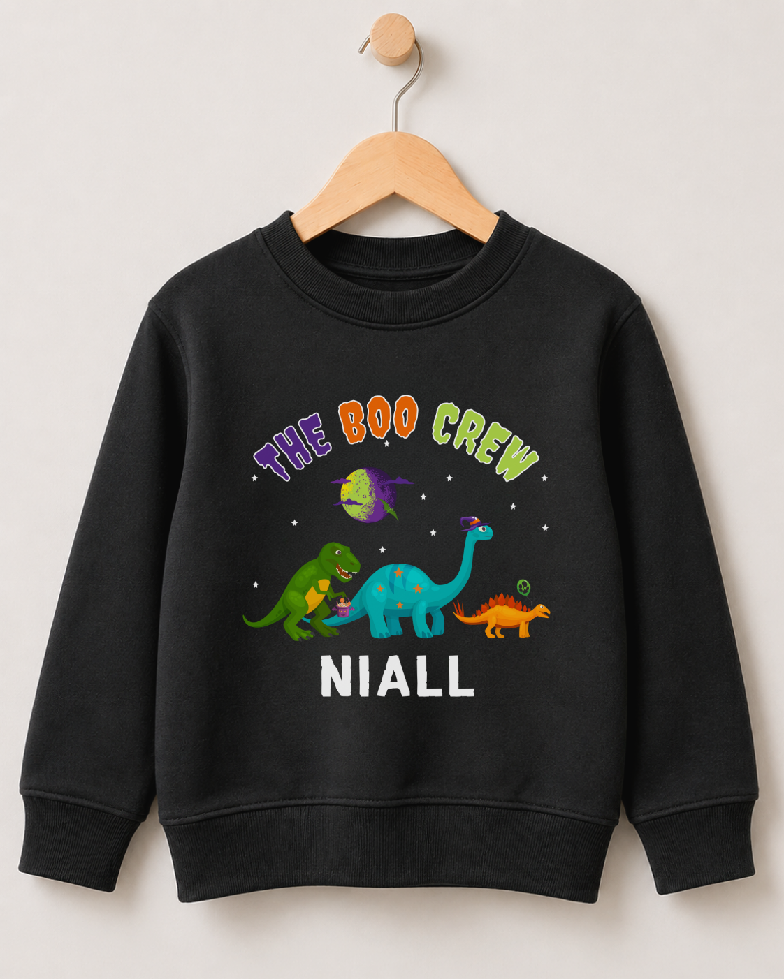 Personalised Dinosaur Halloween Sweatshirt for Kids – The Boo Crew