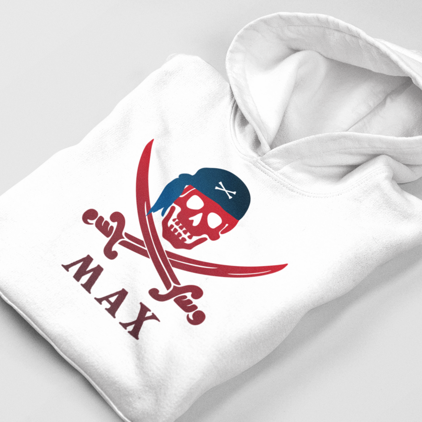 Boys Personalised Pirate Skull & Bones Hoodie | 3 - 13 years