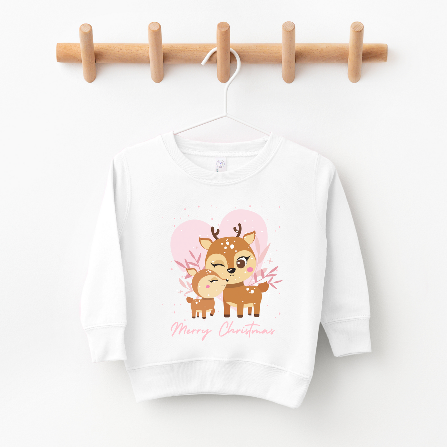 Mum & Baby Reindeer - Girls Christmas Sweatshirt