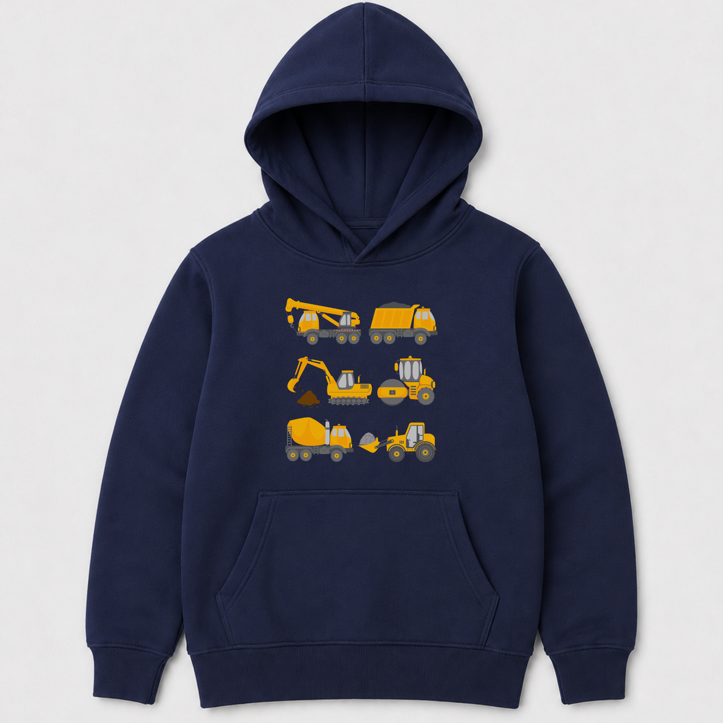Kids Digger Construction Vehicles Hoodie (Ages 3-11)