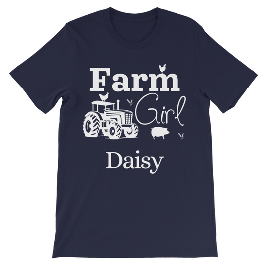 Girls Personalised "Farm Girl" T-shirt | 3 - 13 years