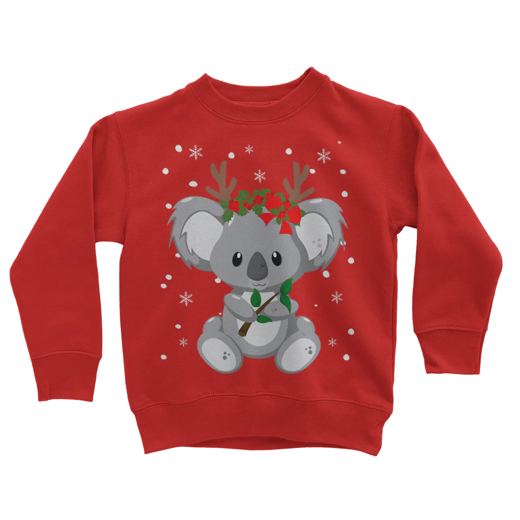 Kids Koala Christmas Sweatshirt | 3 - 13 years