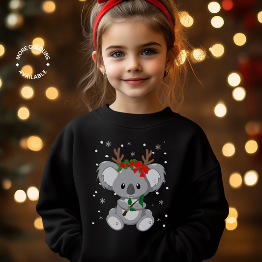 Kids Koala Christmas Sweatshirt | 3 - 13 years