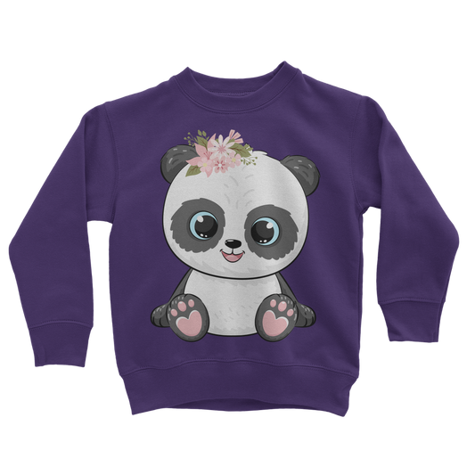 Floral Panda - Girls Sweatshirt | 3 - 13 years