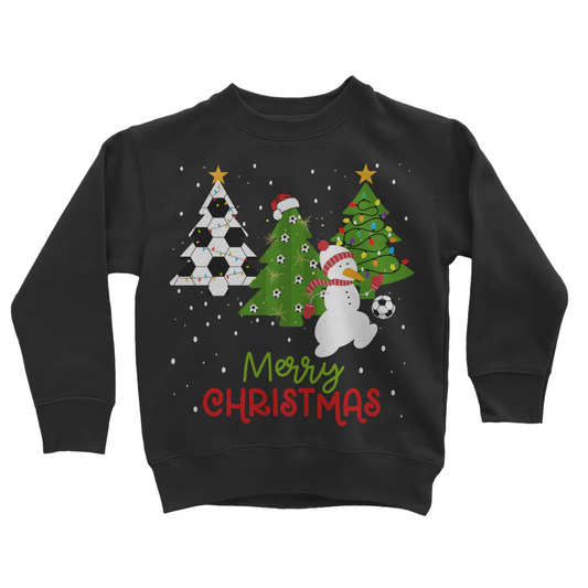 Kids Christmas Football Trees Jumper