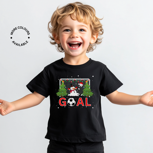 Snowman Goalie Football Christmas T-shirt | 3 -13 years