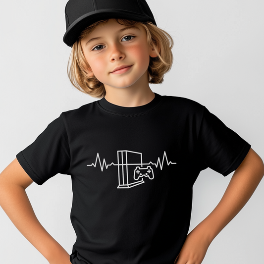 Unisex Kids Gaming Heartbeat T-Shirt | 5 - 13 years