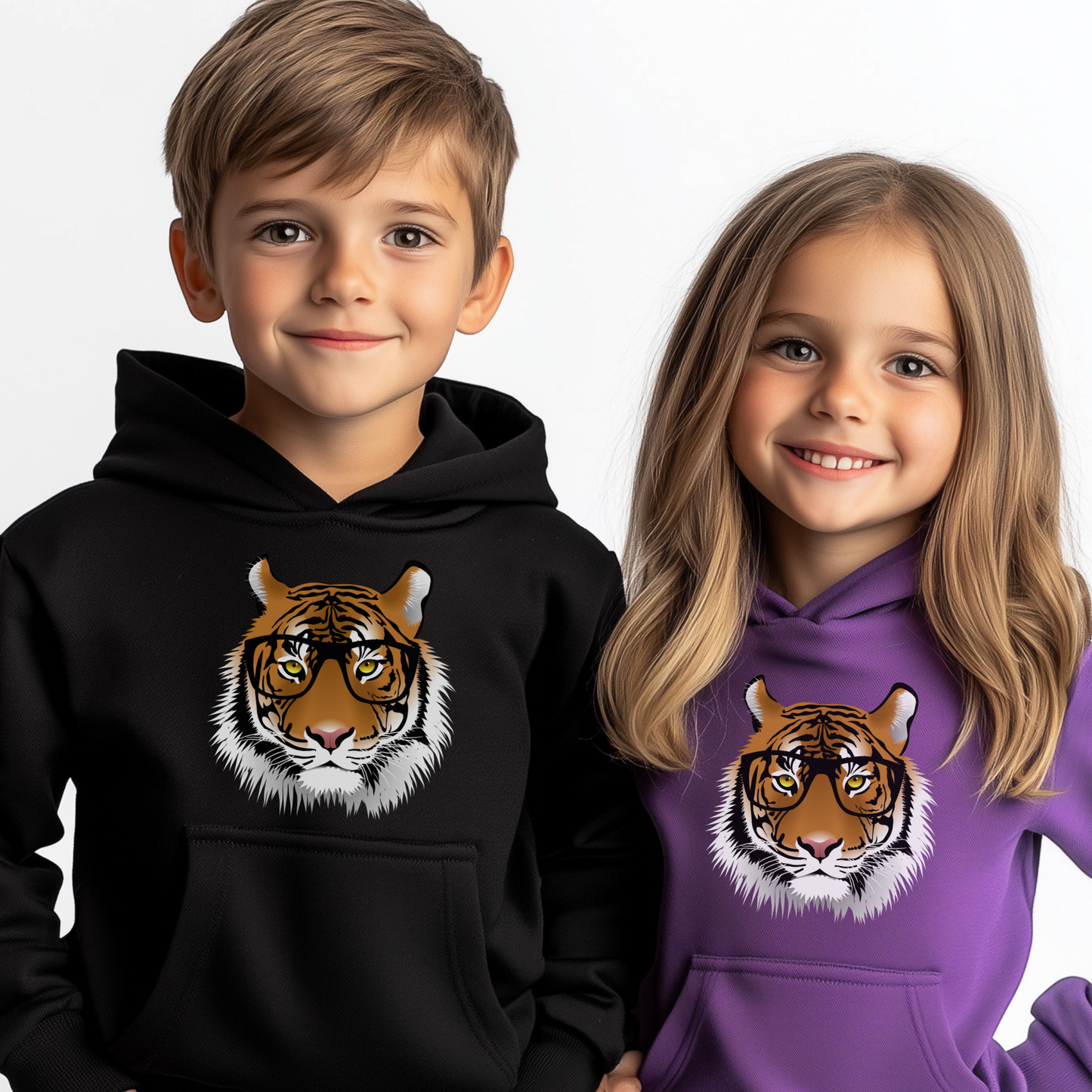 Intelligent Tiger - Unisex Kids Pullover Hoodie | 3 - 13 years