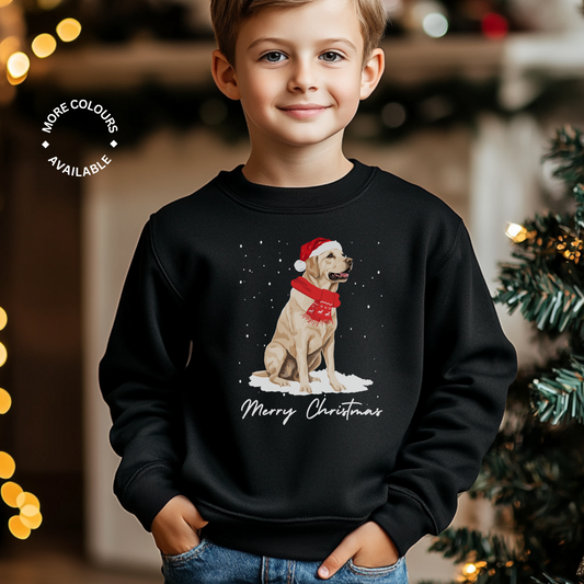 Kids Labrador Dog Christmas Sweatshirt