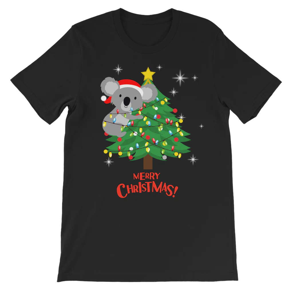 Kids Funny Koala Christmas Tree T-Shirt | Unisex Sizes