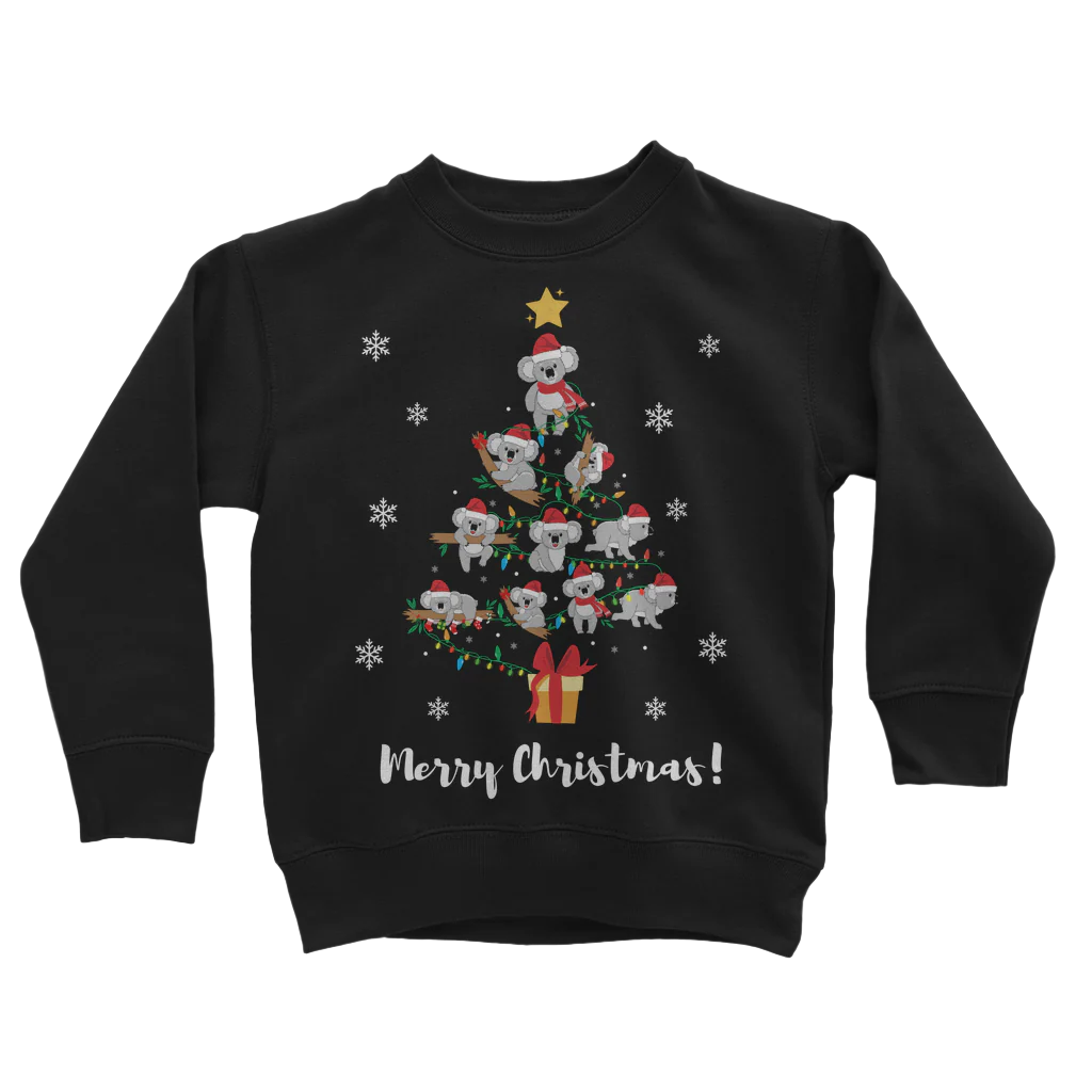 Koala Christmas Tree - Kids Unisex Sweatshirt