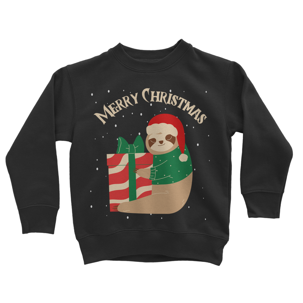 Merry Christmas Sloth - Kids Festive Sweatshirt | Unisex Sizes