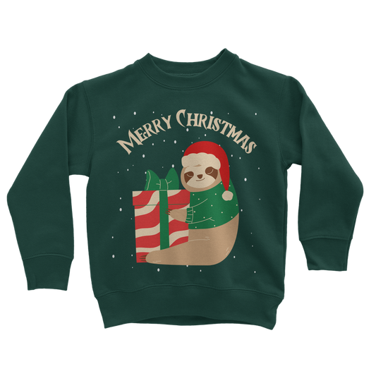 Merry Christmas Sloth - Kids Festive Sweatshirt | Unisex Sizes