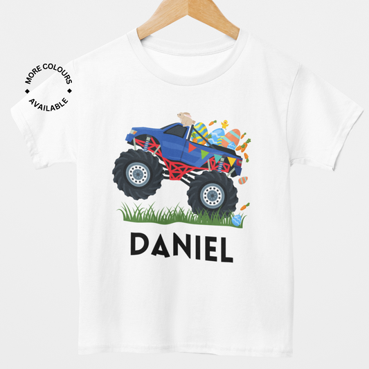 Kids Easter Themed Monster Truck T-shirt | 3 - 13 years