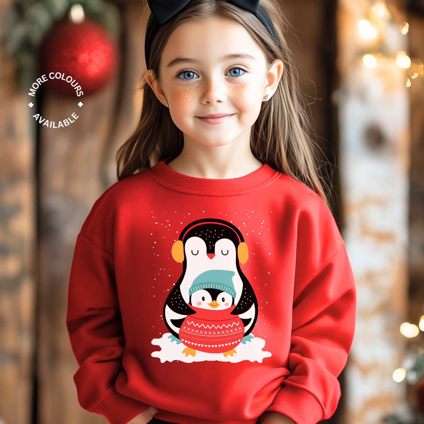 Unisex Kids Christmas Penguin Sweatshirt | 3 - 13 years