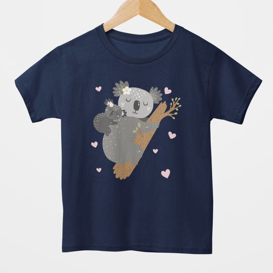 Girls Mum & Baby Koala with Hearts T-shirt