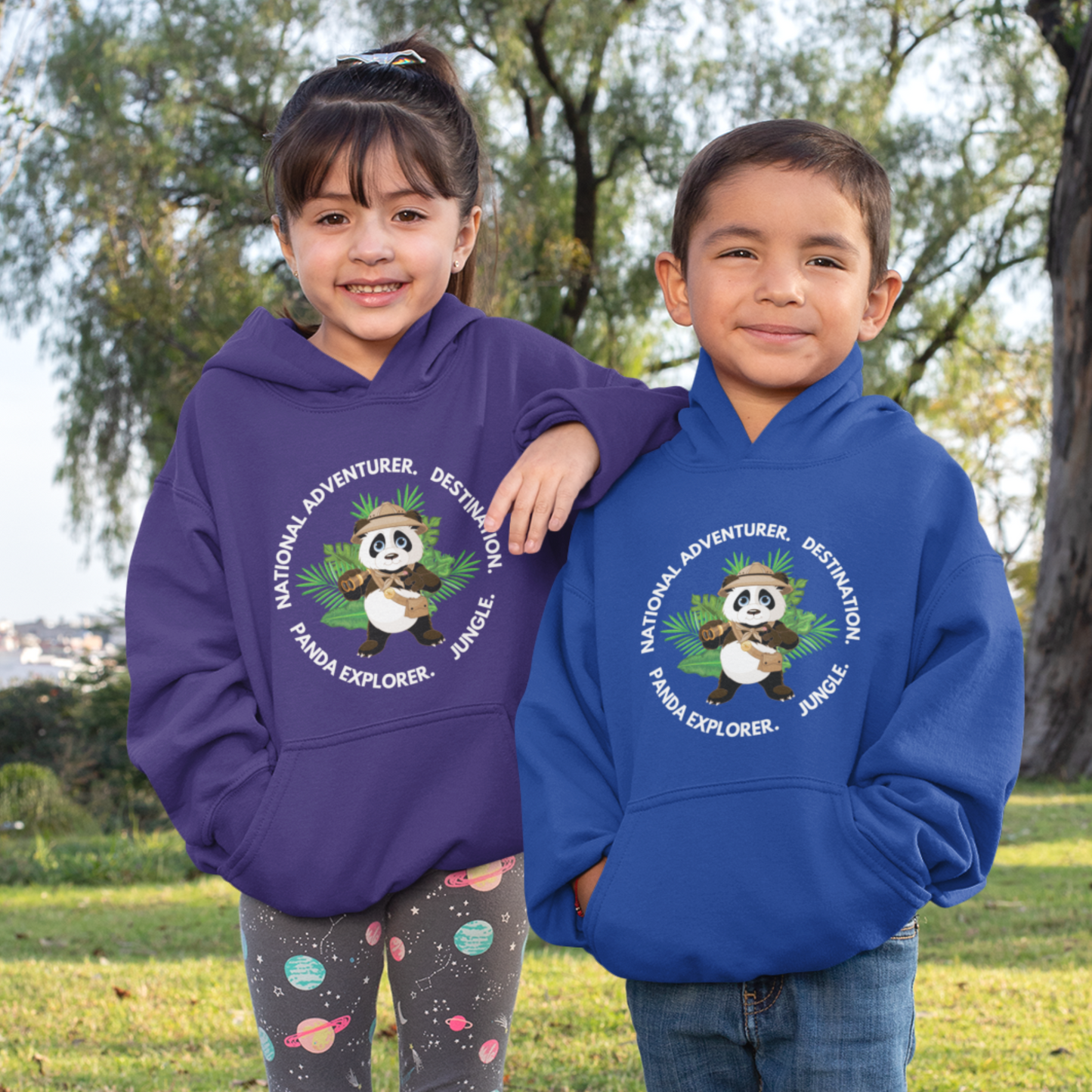 Panda Explorer - Kids Pullover Hoodie | Unisex Sizes