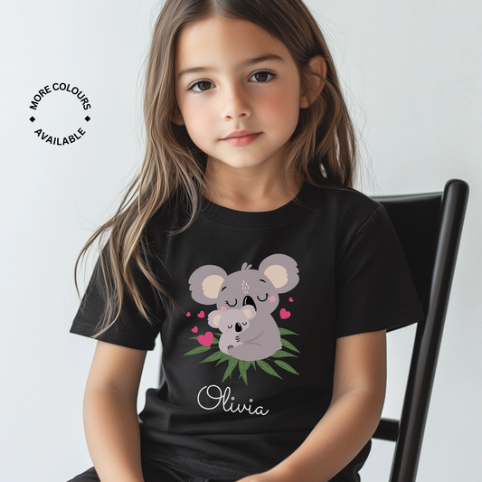 Girls Personalised Koala T-shirt | 3 - 13 years