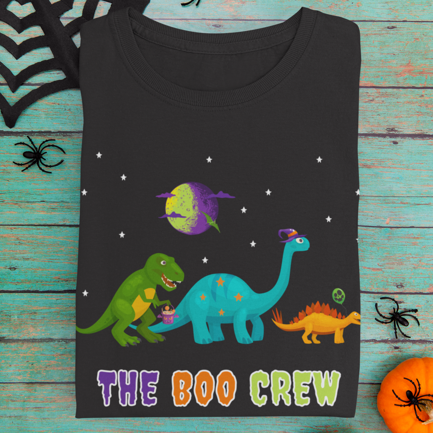 The Boo Crew - Kids Personalised Halloween Dinosaur T-Shirt
