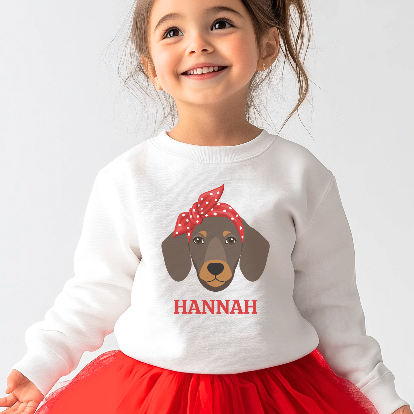 Girls Dachshund Sweatshirt | 3 - 13 years