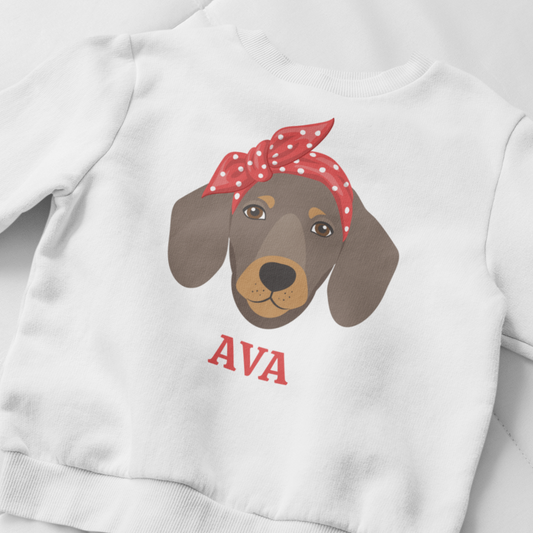 Girls Dachshund Sweatshirt | 3 - 13 years