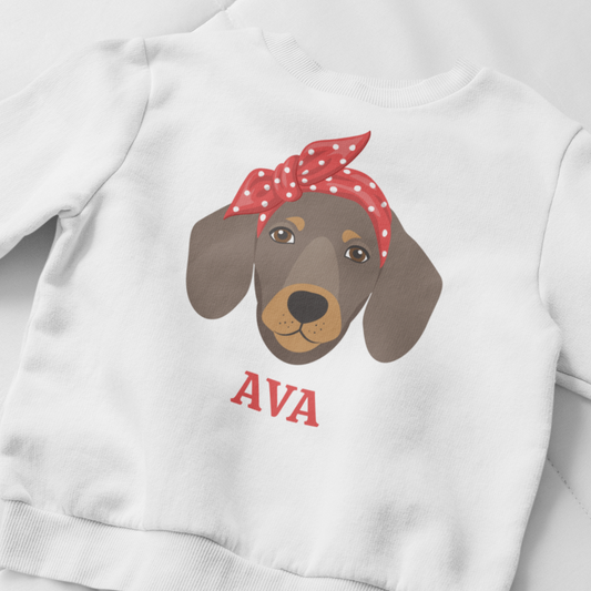 Girls Dachshund Sweatshirt | 5 - 13 years