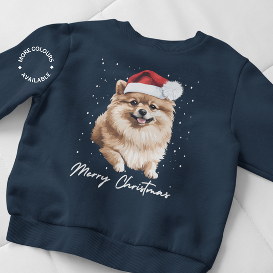 Kids Christmas Pomeranian Sweatshirt | 3 - 13 years