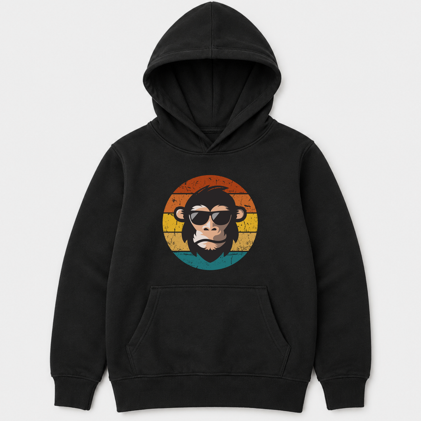 Kids Retro Cool Chimp Hoodie (3-13 Yrs)