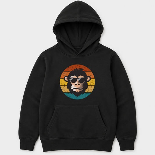 Kids Retro Cool Chimp Hoodie (3-13 Yrs)