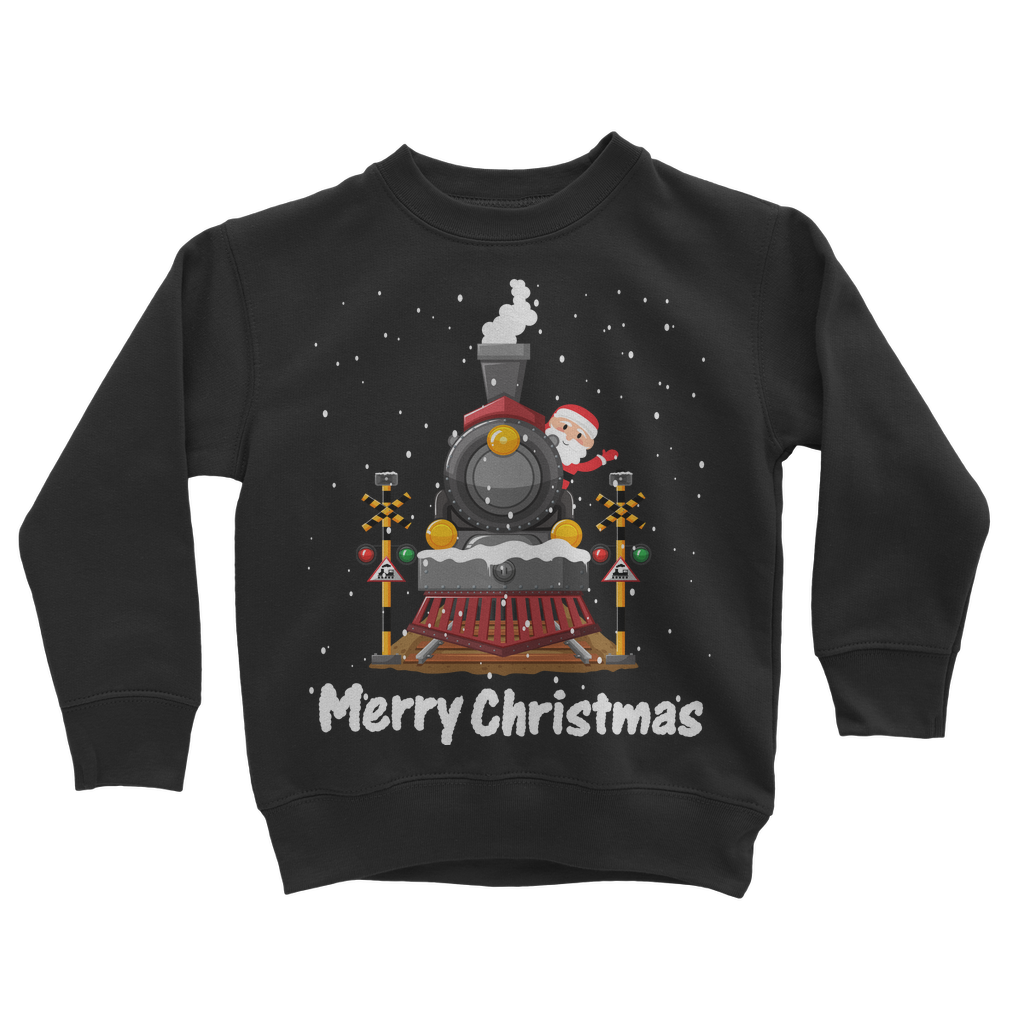 Kids Santa Steam Train Christmas Sweatshirt | Festive Railway Jumper