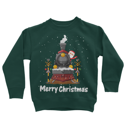 Kids Santa Steam Train Christmas Sweatshirt | Festive Railway Jumper