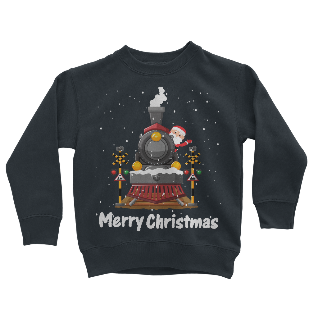 Kids Santa Steam Train Christmas Sweatshirt | Festive Railway Jumper