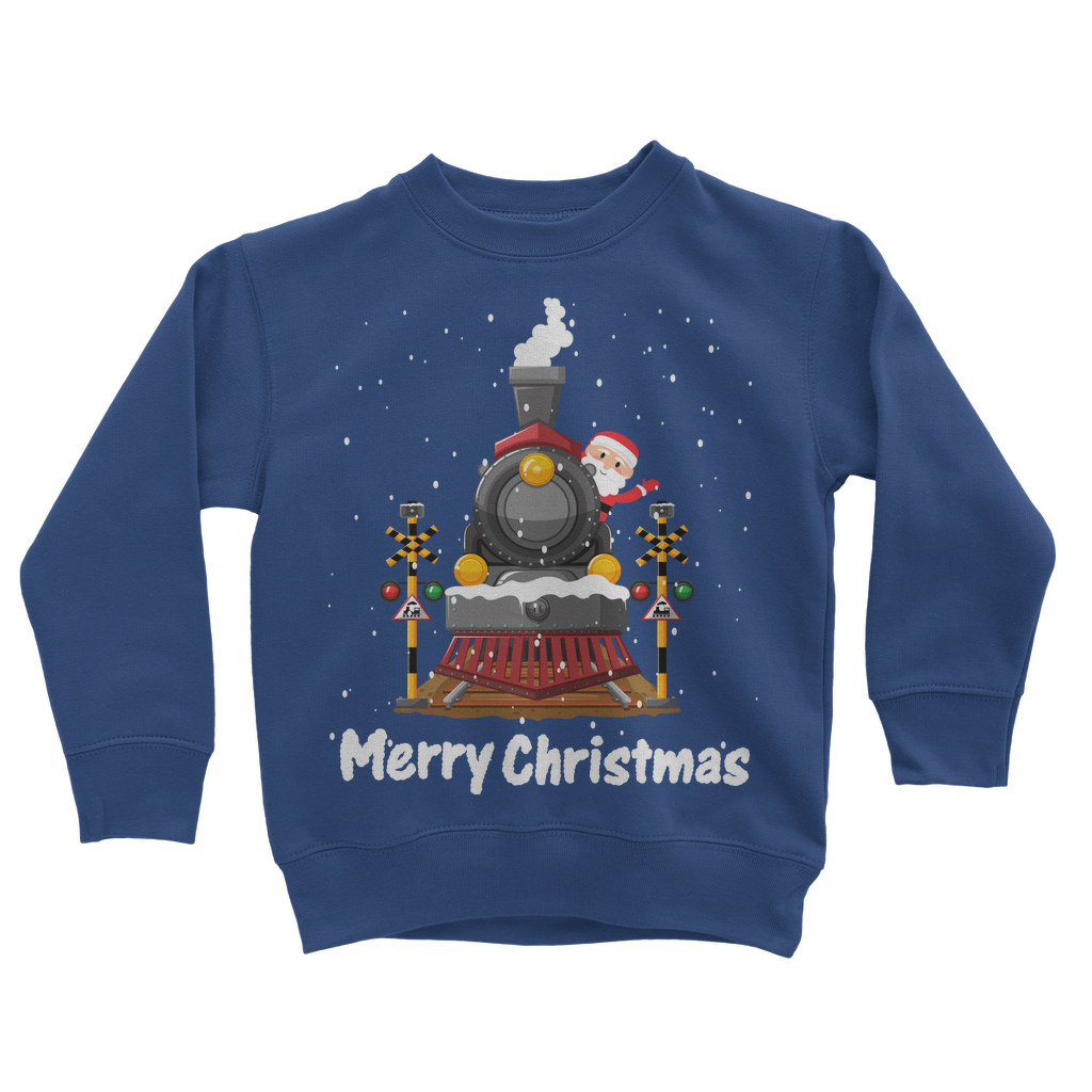 Kids Santa Steam Train Christmas Sweatshirt | Festive Railway Jumper