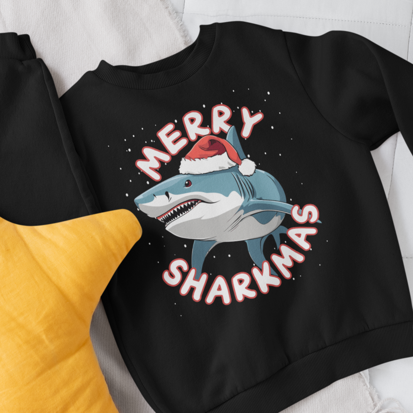 Kids 'Merry Sharkmas' Christmas Sweatshirt | Unisex Sizes