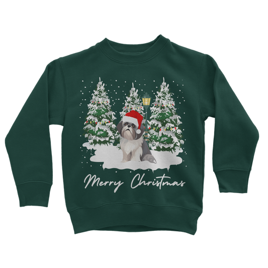 Kids Shih Tzu Christmas Sweatshirt | 5 - 13 years