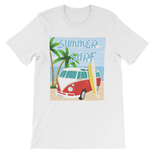 Boys Summer Surf Campervan Beach T-shirt