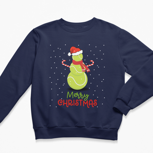 Kids Christmas Tennis Ball Snowman Sweatshirt – Funny Festive Jumper
