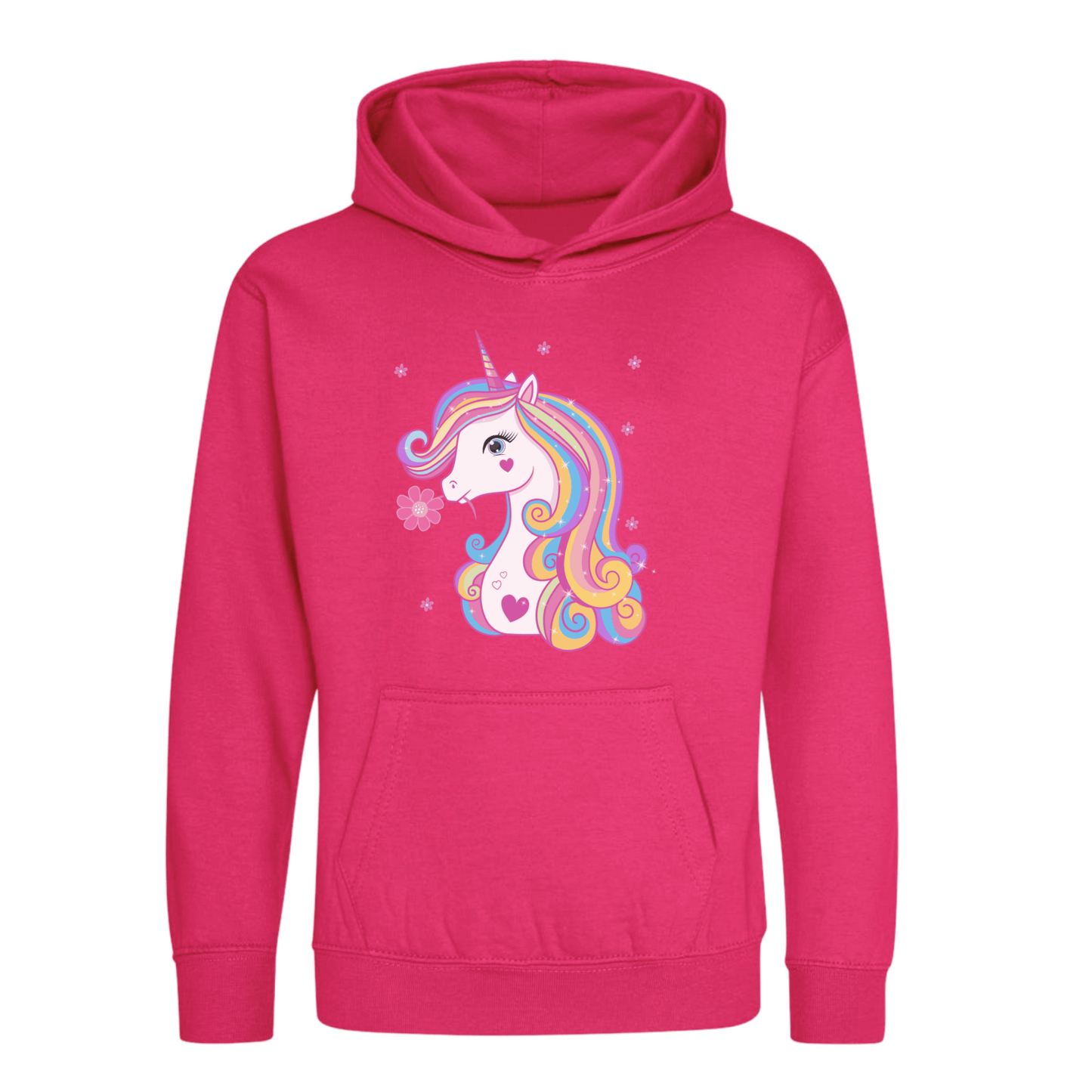 Children's Pretty Printed Unicorn Hoodie 