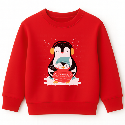 Kids Winter Penguin Sweatshirt  (Ages 3-13 Yrs)