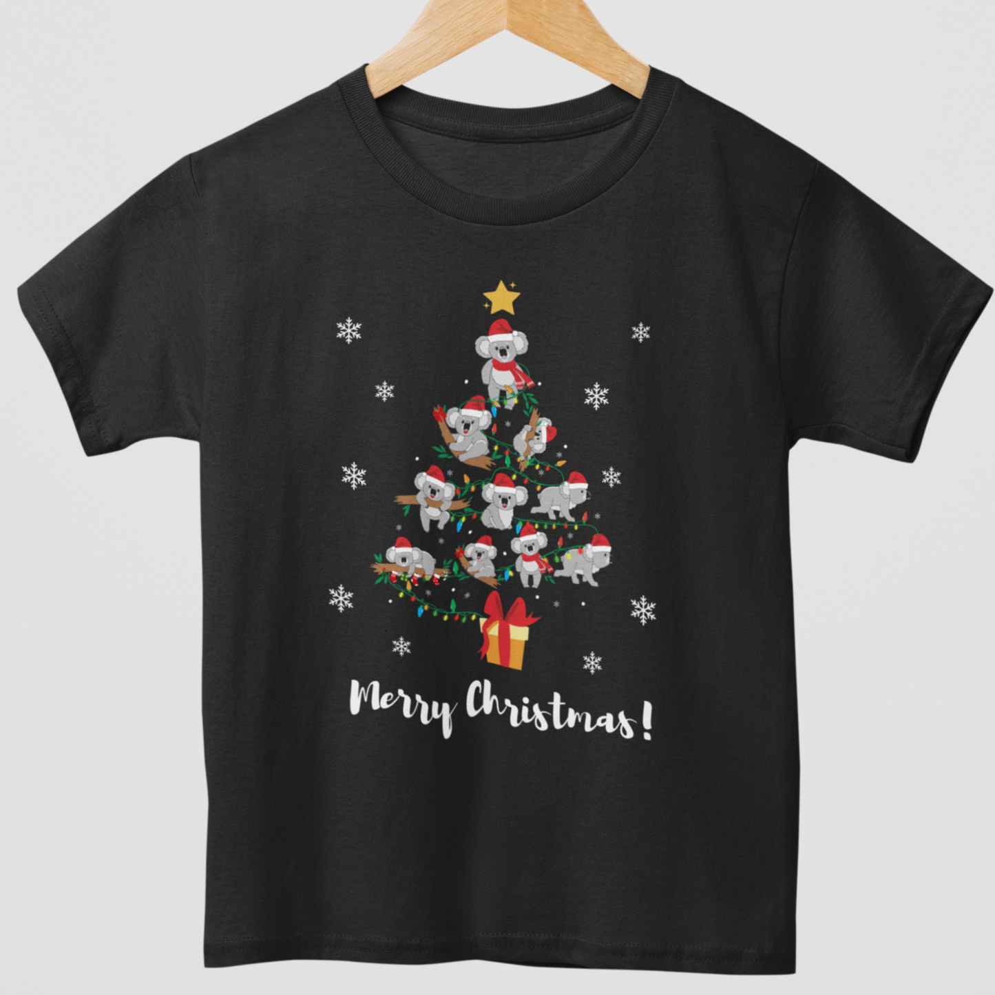 Kids Koala Christmas Tree T-shirt | Unisex Sizes