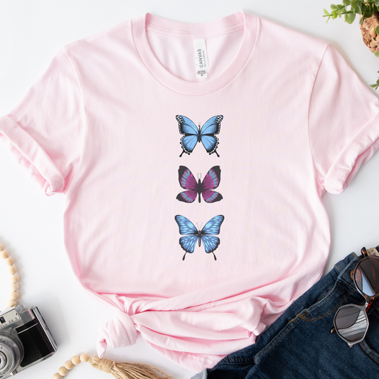 Women's Butterfly Trio T-shirt | Small - 2XL