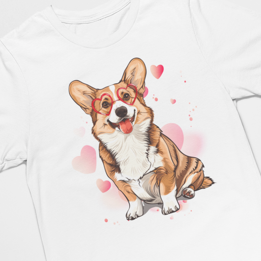 Adults Happy Corgi Graphic Tee