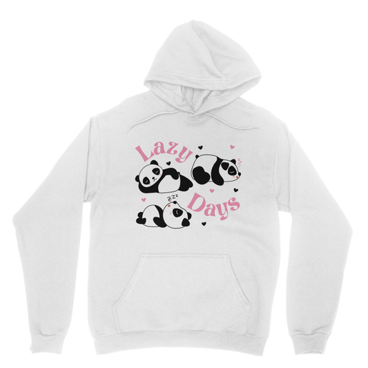 Women's 'Lazy Days' Panda Pullover Hoodie (Small - 5XL)