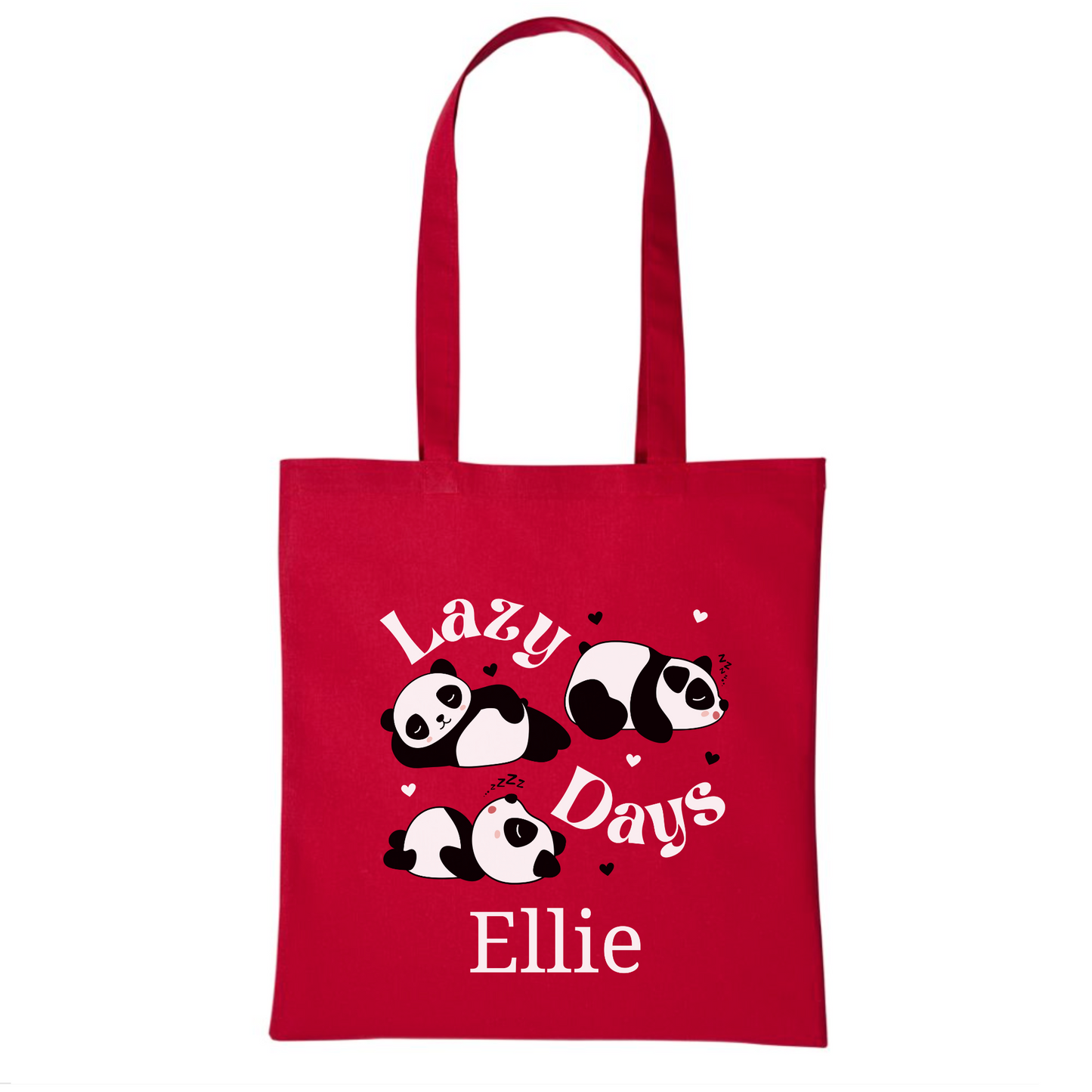 Lazy Days Panda Tote Bag - Optional Personalisation