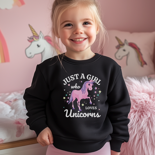 Just a Girl Who Loves Unicorns Sweatshirt Jumper